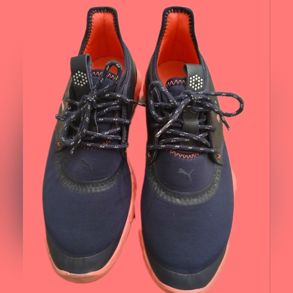 Puma Ignite Womens Navy Blue and Pink Athletic Golf Shoes Size 7.5 - Picture 2 of 7